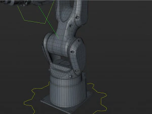 fanuc lr mate 200ib cinema 4d rigged robotic arm 3D Model