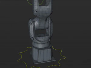 fanuc lr mate 200ib cinema 4d rigged robotic arm 3D Model