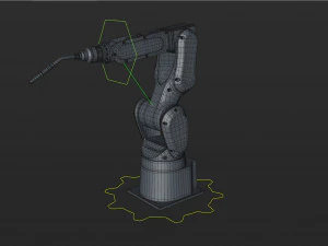 fanuc lr mate 200ib cinema 4d rigged robotic arm 3D Model