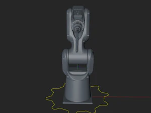 fanuc lr mate 200ib cinema 4d rigged robotic arm 3D Model