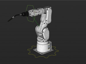 fanuc lr mate 200ib cinema 4d rigged robotic arm 3D 模型