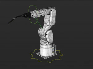 fanuc lr mate 200ib cinema 4d rigged robotic arm 3D Model