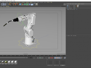 fanuc lr mate 200ib cinema 4d rigged robotic arm 3D 模型