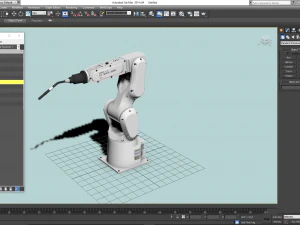 fanuc lr mate 200ib cinema 4d rigged robotic arm 3D Model