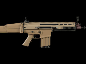 fn scar-h with equipments 3D मॉडल