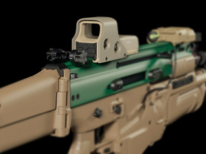fn scar-h with equipments 3D मॉडल