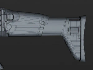 fn scar-h with equipments 3D Model