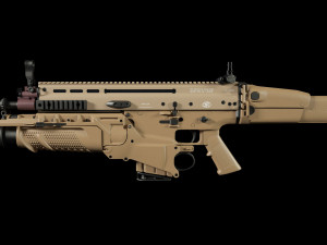 fn scar-h with equipments 3D मॉडल