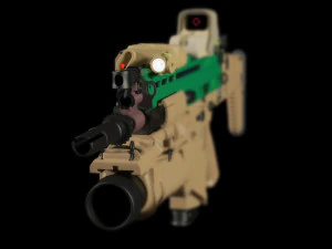 fn scar-h with equipments 3D Model