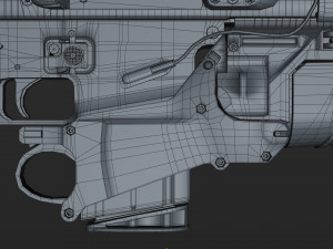fn scar-h with equipments 3D मॉडल