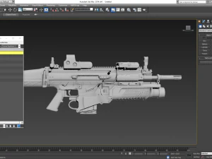 fn scar-h with equipments 3D Model