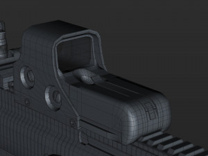 fn scar-h with equipments 3D मॉडल
