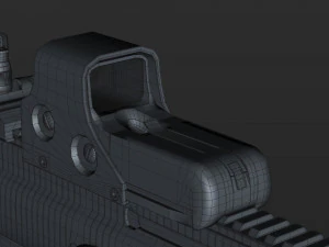 fn scar-h with equipments 3D Model