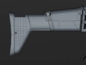 fn scar-h with equipments 3D Model