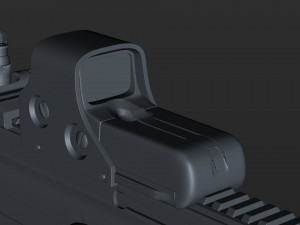 fn scar-h with equipments 3D मॉडल