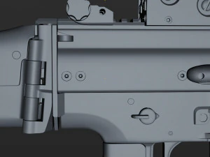 fn scar-h with equipments 3D Model