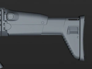 fn scar-h with equipments 3D Model