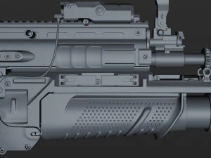 fn scar-h with equipments 3D Model