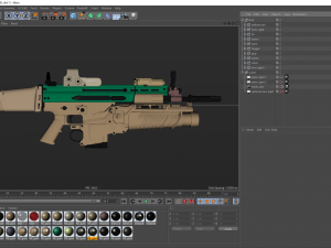 fn scar-h with equipments 3D मॉडल