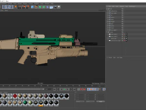 fn scar-h with equipments 3D Model