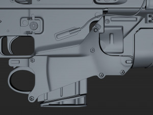 fn scar-h with equipments 3D मॉडल