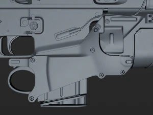 fn scar-h with equipments 3D Model