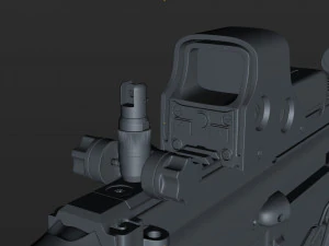 fn scar-h with equipments 3D Model