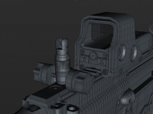 fn scar-h with equipments 3D मॉडल
