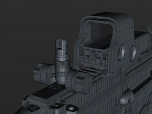 fn scar-h with equipments 3D Model