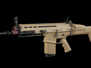 fn scar-h with equipments 3D Model