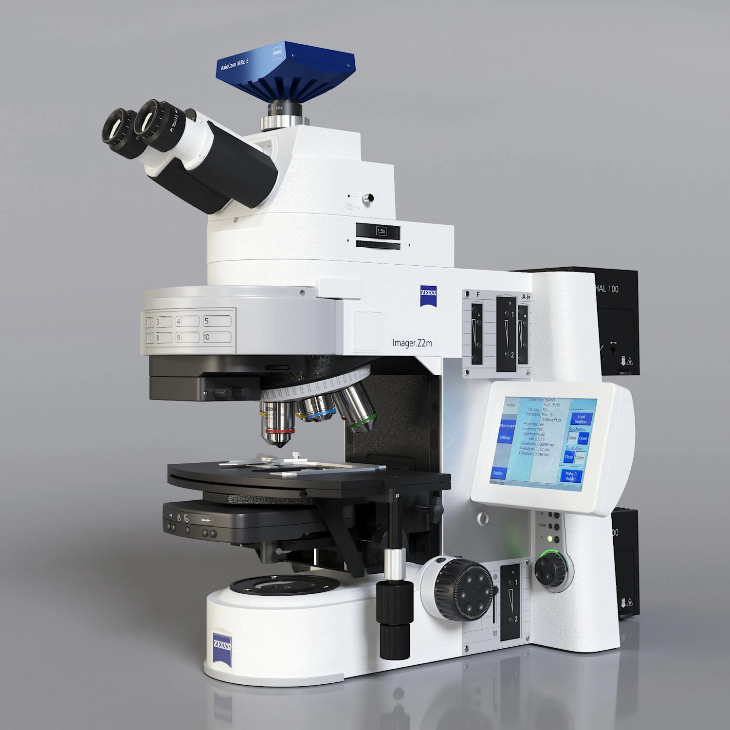 microscope zeiss axio imager 2 3D Model .c4d .max .obj .3ds .fbx .stl .blend 