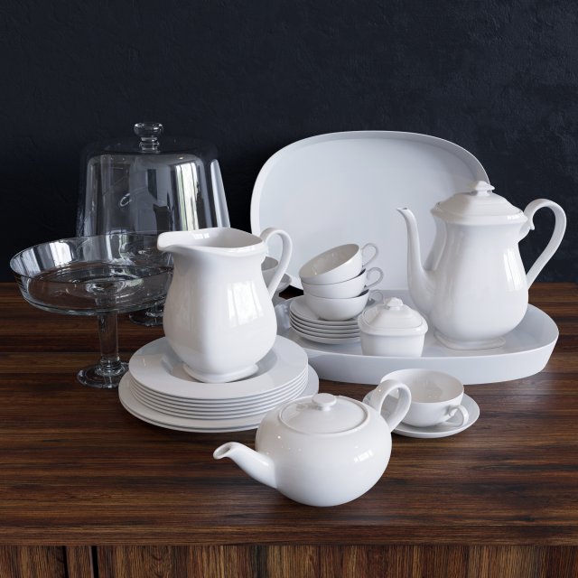 villeroy boch crockery sk1 3D Model .c4d .max .obj .3ds .fbx .stl .blend 