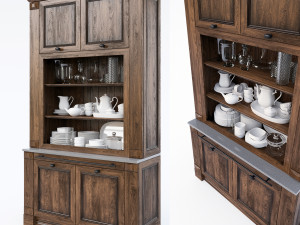 sideboard with dishes villeroy boch 3D Model