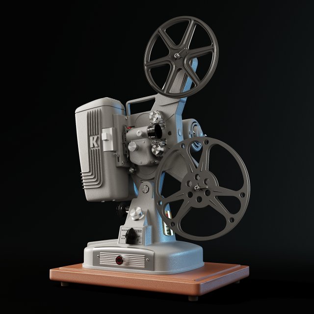 keystone 109d 8mm cinema projector Model 3D .c4d .max .obj .3ds .fbx .stl .blend 