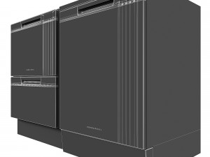 dishwasher fisherpaykel dd60dchx9 dw60fc2x1 3D Model