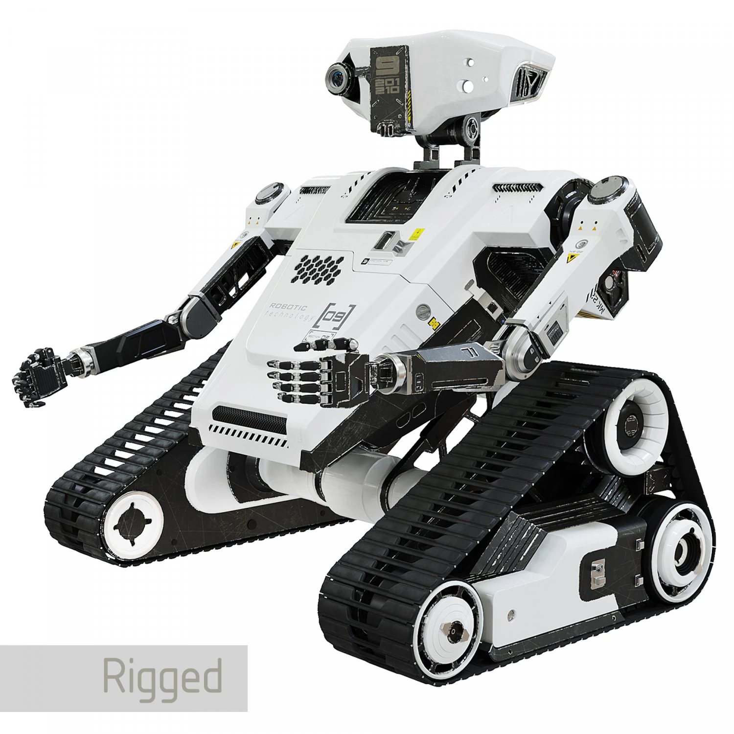 robot rt model 10 high-poly 3D Model .c4d .max .obj .3ds .fbx .stl .blend 