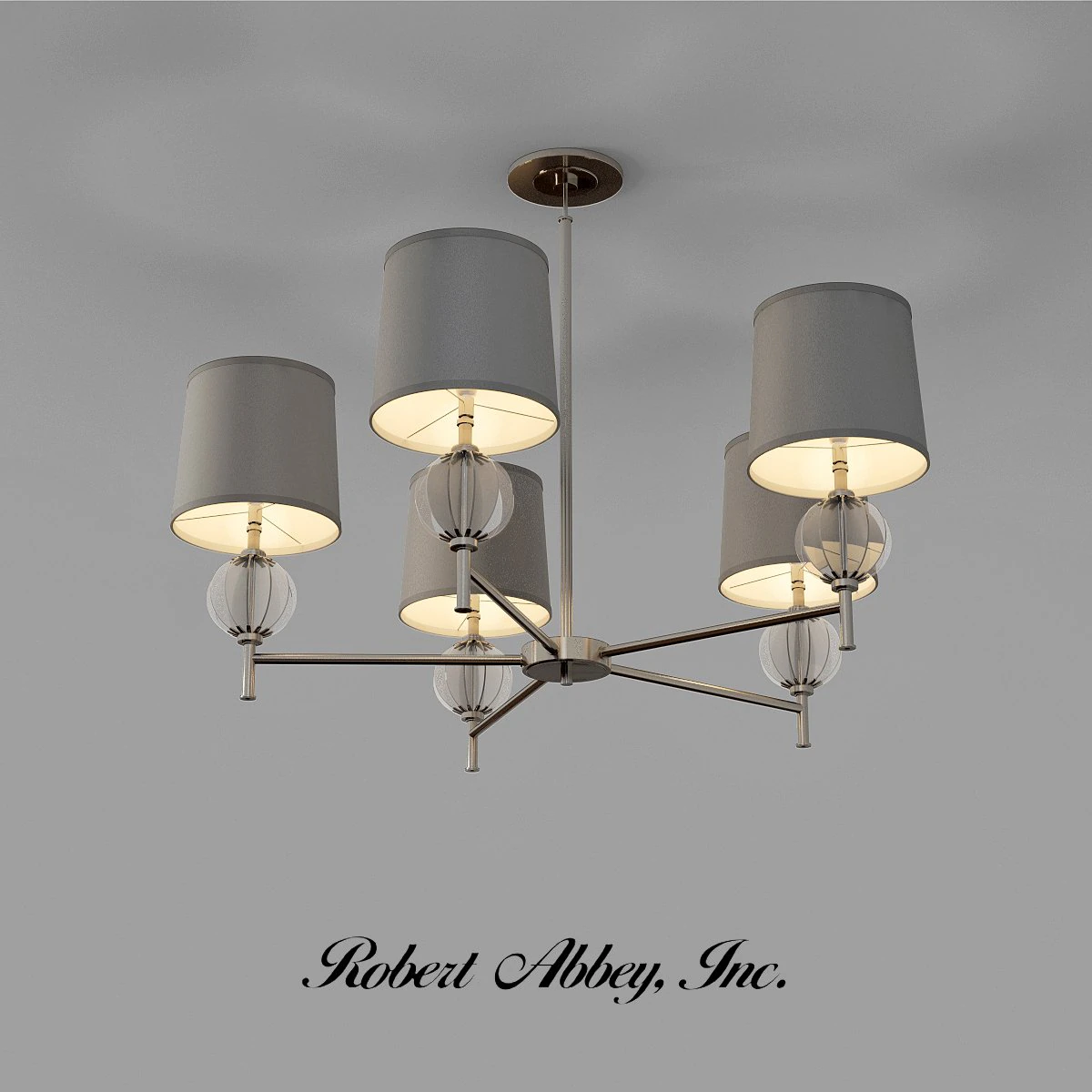 robert abbey latitude 5 light chandelier 3D Model .c4d .max .obj .3ds .fbx .stl .blend 