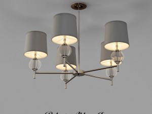 robert abbey latitude 5 light chandelier Modelo 3D
