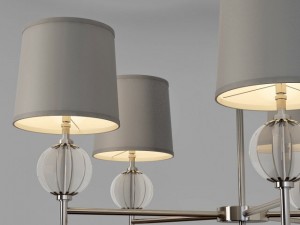 robert abbey latitude 5 light chandelier 3D Model