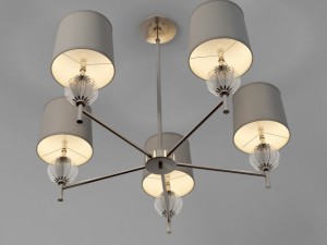 robert abbey latitude 5 light chandelier 3D Model