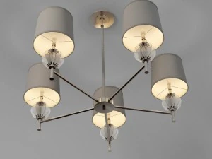 robert abbey latitude 5 light chandelier 3D Model