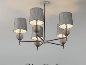 robert abbey latitude 5 light chandelier 3D Model