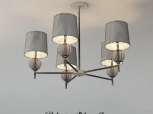 robert abbey latitude 5 light chandelier 3D Model