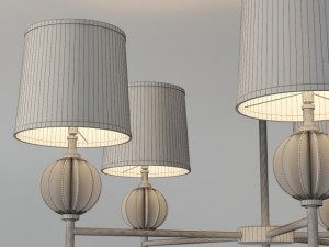 robert abbey latitude 5 light chandelier 3D Model