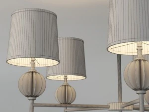 robert abbey latitude 5 light chandelier 3D Model