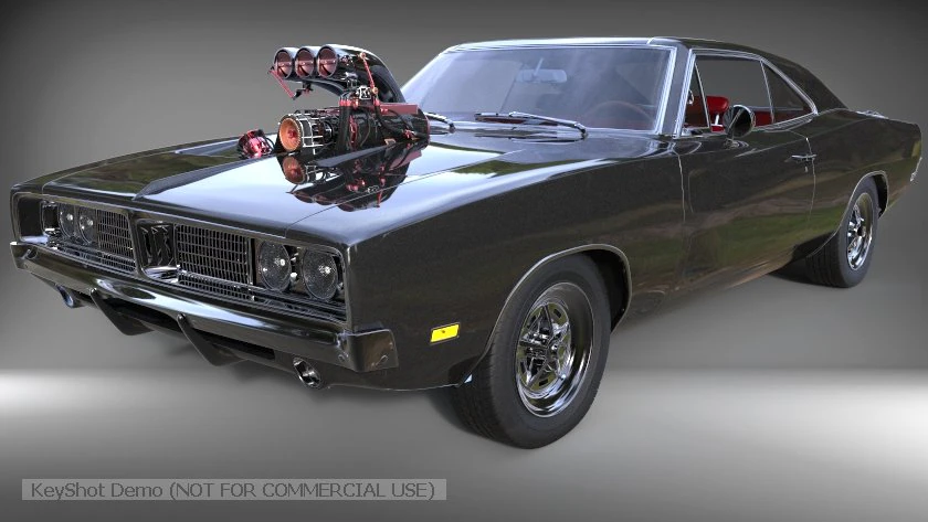 dodge charger 3D Model .c4d .max .obj .3ds .fbx .stl .blend 