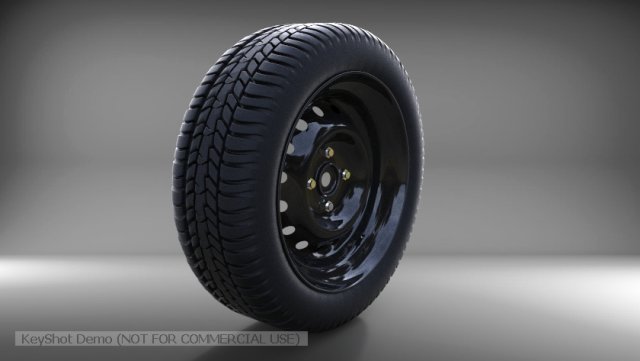 tire on rim Modelo 3D .c4d .max .obj .3ds .fbx .stl .blend 