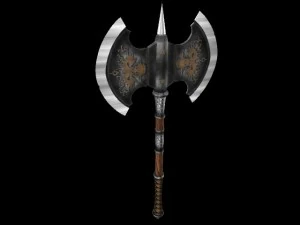 battle axe  tiamat 3D Model