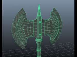 battle axe  tiamat Model 3D
