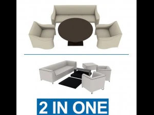 lounge table sofa 3D Model
